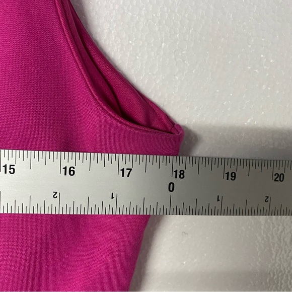 Lands End Sheath Dress Women 12 Pink Cocktail Midi Scope Neck Sleeveless Casual - Picture 8 of 8